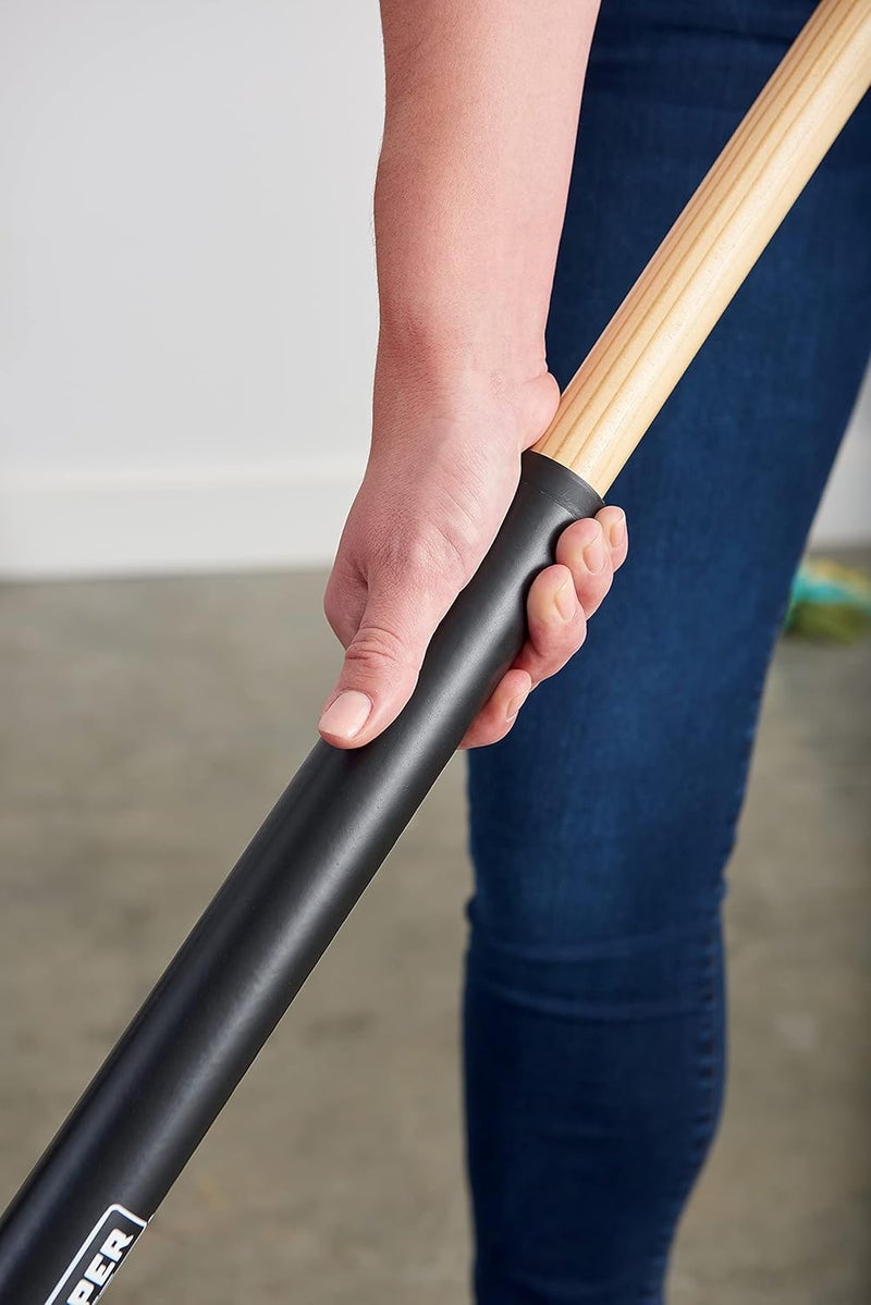 Harper 24 Inch Indoor Smooth-Surface Push Broom with Flagged Bristles for Sand, Saw Dust, Wood Shavings and Pet Hair in Garages, Warehouses, and Workshops - Image 5